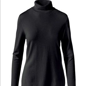 Chico’s black ribbed turtleneck sweater